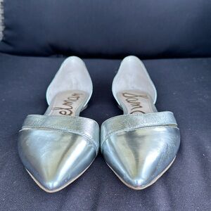 Sam Edelman wedding flats in silver
